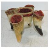 Steer horn sewing caddy