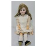 German bisque head doll, composition body, 23"
