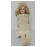 German bisque head doll, AM370, hairline, 22"