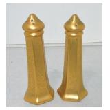 Pickard pair of gold gilted shakers