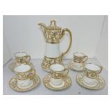 Nippon chocolate set with pot and 5 cups &
