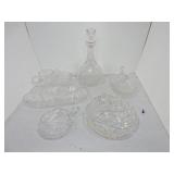 American brilliant cut glass lot of 7 pieces