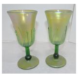 Pair of Tom Arnold Phoenix Studios art glass