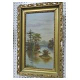 Painting on panel landscape