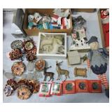 Lot of assorted Christmas decorations