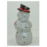 Paper mache snowman, 12", some losses