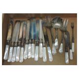 Lot of flatware with MOP handles