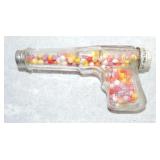 Glass pistol candy container
