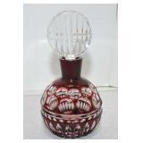 Ruby cut to clear perfume bottle
