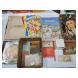 Ephemera lot - scrapbook, postcards, 1968 &