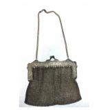 Silver mesh purse dated 1909