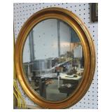 Oval wall mirror, 26"x21"