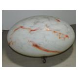 Alabaster glass hanging fernery