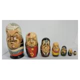 Russian Matryoshka 7 pc nesting doll depicting