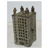 Cast iron building still bank, 4 1/2"