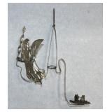 Tin Christmas candle with angels