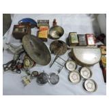 Lot of advertising tins and other assorted items