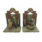 Pair of Austrian figural bookends with Middle