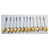 Rare set of 12 sterling silver Palmer Cox Brownie