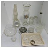 Lot of assorted glass items, various condition