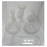 American Brilliant Cut Glass lot of 6 pieces,