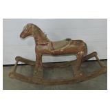 Primitive wooden rocking horse