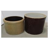 Lot of 2 small crocks
