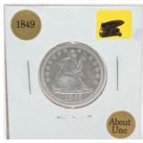 1849 Bust quarter, AU