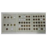 Indian cent album 1857-1909, 49 coins