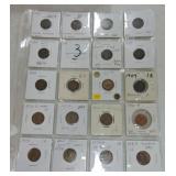 Lot of 12 Indian cents 1886-1909 AND