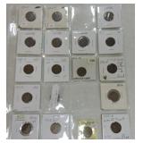 Lot of 18 Lincoln cents 1909-13