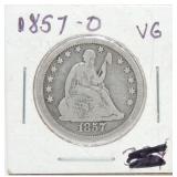 1857-O Bust quarter, VG