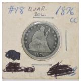 1876-CC Bust quarter