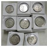 Lot of 73 Walking Libery halves