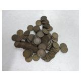 Bag of 130 Indian cents