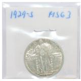1929-S Standing Liberty quarter, MS63