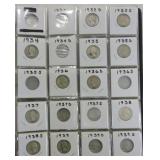 Washington quarter binder, 1932-1998,
