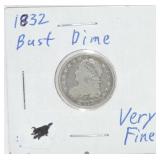 1832 Bust dime, VF