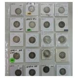 Lot of 20 Barber quarters 1893-1898