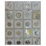 Lot of 20 Washington quarters 1958-63,
