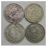 Lot of 4 Mexico pesos