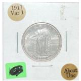 1917 Ty 1 Standing Liberty quarter, AU