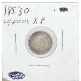 1853-O Liberty Seated half dime, XF