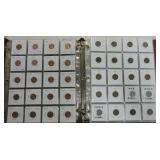 Lot of 2 Lincoln cent three ring binders with