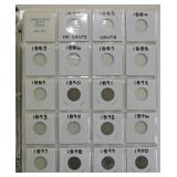 V nickel binder with 18 coins