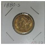 1880-S  $5 gold Liberty MS62