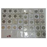 Lot of 36 Kennedy halves 1964-92, 1 silver,