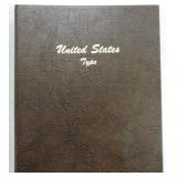 US partial type set album, 17 coins