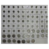 US coin lot of 77: 13 Indian cents, $ Lincoln