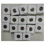 Lot of 168 Indian cents in 2x2's